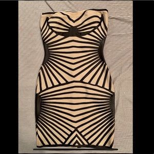 Bandage Leather Dress